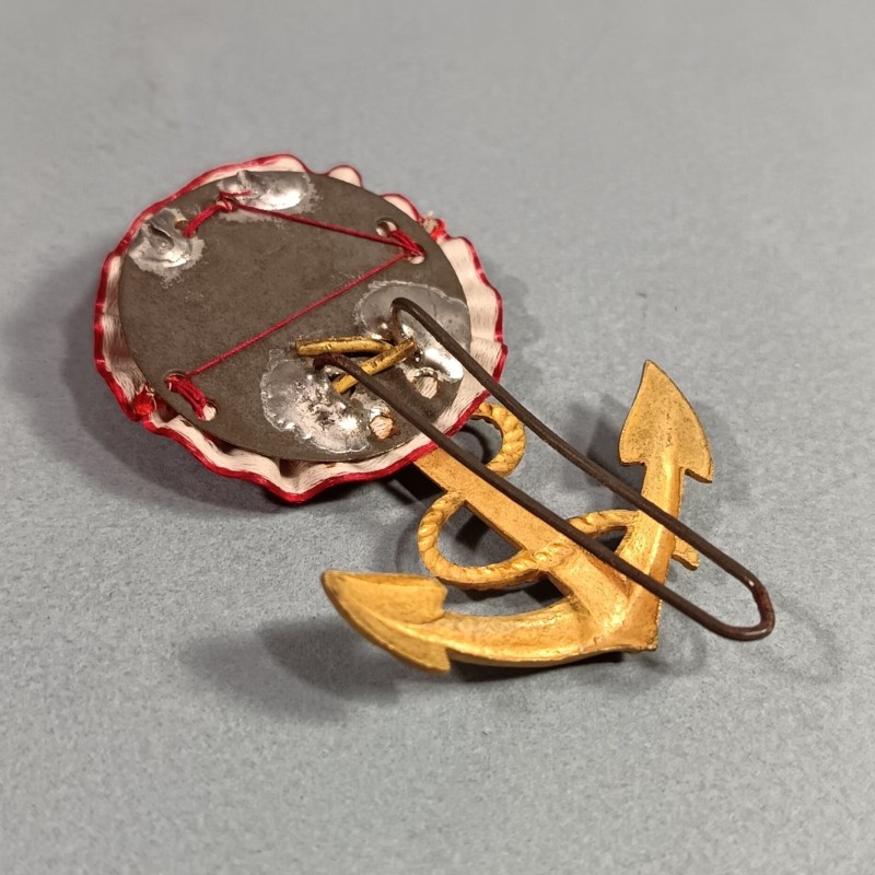 ATTRIBUT OU ANCRE DE KEPI D'OFFICIERS ET ADJUDANTS MODELE 1886 OFFICIER DU TRES TROUPES COLONIALES ET DE MARINE